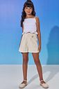 Shorts em linho com elastano 98197 Vic Teen Menina Shorts em linho com elastano 98197 Vic Teen Menina