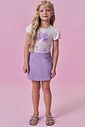 Conjunto de blusa em cotton e short saia em sarja cargo tecno 99671 Kukiê Infantil Menina Conjunto de blusa em cotton e short saia em sarja cargo tecno 99671 Kukiê Infantil Menina