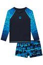 Conjunto de camiseta e sunga em malha UV dry com preoteção UV50+ 92467 LucBoo Infantil Menino Conjunto de camiseta e sunga em malha UV dry com preoteção UV50+ 92467 LucBoo Infantil Menino