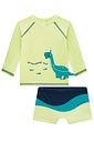 Conjunto de camiseta e sunga em malha UV dry com proteção UV50+ 96063 LucBoo Bebê Menino Conjunto de camiseta e sunga em malha UV dry com proteção UV50+ 96063 LucBoo Bebê Menino