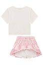 Conjunto de blusa em meia malha, saia em tricoline com elastano e shorts embutido 96868 Vic Teen Menina Conjunto de blusa em meia malha, saia em tricoline com elastano e shorts embutido 96868 Vic Teen Menina