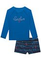 Conjunto de camiseta e sunga em malha UV dry com proteção UV50+ 92478 LucBoo Infantil Menino