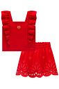 Conjunto de blusa em canelado liz e saia em cotton. (Com shorts embutido) 21725 Infanti Infantil Menina Conjunto de blusa em canelado liz e saia em cotton. (Com shorts embutido) 21725 Infanti Infantil Menina