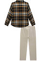 Camisa em flanela xadrez e calça skinny em moletwill com elastano 94290 Johnny Fox Teen Menino Camisa em flanela xadrez e calça skinny em moletwill com elastano 94290 Johnny Fox Teen Menino