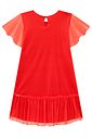 Vestido em cotton e tule com elastano 98900 Kukiê Infantil Menina Vestido em cotton e tule com elastano 98900 Kukiê Infantil Menina