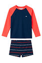 Conjunto de camiseta e sunga em malha UV dry com proteção UV50+ 24702 LucBoo Infantil Menino