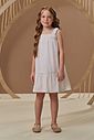 Vestido em tecido listrado bordado 96668 Infanti Infantil Menina Vestido em tecido listrado bordado 96668 Infanti Infantil Menina