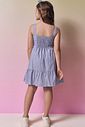 Vestido em tricoline fio tinto com elastano 95363 Vic Teen Menina Vestido em tricoline fio tinto com elastano 95363 Vic Teen Menina