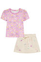 Conjunto de blusa em malha power e short saia em moletom sem pelúcia 94198 Kukiê Infantil Menina Conjunto de blusa em malha power e short saia em moletom sem pelúcia 94198 Kukiê Infantil Menina