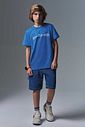 Bermuda em jeans squash com elastano 97035 Johnny Fox Teen Menino