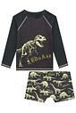 Conjunto de camiseta e sunga em malha UV dry com proteção UV50+ 96172 LucBoo Infantil Menino