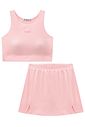 Conjunto de top e saia com shorts embutido em malha UV dry com proteção UV 50+ 96483 Lilimoon Teen Menina Conjunto de top e saia com shorts embutido em malha UV dry com proteção UV 50+ 96483 Lilimoon Teen Menina