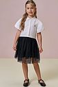 Conjunto de camisa em tricoline com elastano e saia em tule. Com shorts embutido 97193 Infanti Infantil Menina Conjunto de camisa em tricoline com elastano e saia em tule. Com shorts embutido 97193 Infanti Infantil Menina