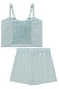 Conjunto de top e short saia em sarja com elastano 99359 Lilimoon Teen Menina Conjunto de top e short saia em sarja com elastano 99359 Lilimoon Teen Menina