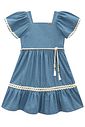 Vestido em jeans teca 98808 Infanti Infantil Menina Vestido em jeans teca 98808 Infanti Infantil Menina