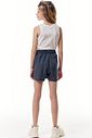Conjunto de regata em canelado liz e shorts em alfaiataria premium melange 95951 Vic Teen Menina