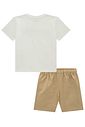 Conjunto de camiseta em meia malha e bermuda em linho santorine com elastano 95430 Johnny Fox Teen Menino Conjunto de camiseta em meia malha e bermuda em linho santorine com elastano 95430 Johnny Fox Teen Menino