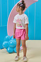 Conjunto de blusa em malha power e short saia em tecido de viscose 93649 Kukiê Infantil Menina