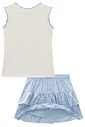 Conjunto de regata em canelado liz e saia em tricoline maquinetado. Com shorts embutido. 96968 Infanti Infantil Menina Conjunto de regata em canelado liz e saia em tricoline maquinetado. Com shorts embutido. 96968 Infanti Infantil Menina