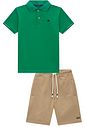 Conjunto de camisa polo em piquet com elastano e bermuda em sarja girassol com elastano 98974 Johnny Fox Teen Menino Conjunto de camisa polo em piquet com elastano e bermuda em sarja girassol com elastano 98974 Johnny Fox Teen Menino