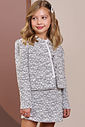 Casaco boxy em malha tweed 90331 Infanti Infantil Menina
