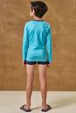 Conjunto de camiseta e sunga em malha UV dry com proteção UV50+ 96173 LucBoo Infantil Menino Conjunto de camiseta e sunga em malha UV dry com proteção UV50+ 96173 LucBoo Infantil Menino