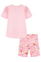 Conjunto de blusa em meia malha e bermuda biker em molecotton 95990 Kukiê Infantil Menina Conjunto de blusa em meia malha e bermuda biker em molecotton 95990 Kukiê Infantil Menina