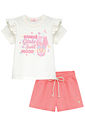 Conjunto de blusa em meia malha e shorts em moletom 96362 Kukiê Infantil Menina Conjunto de blusa em meia malha e shorts em moletom 96362 Kukiê Infantil Menina