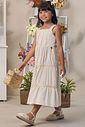 Vestido midi em linho deluxe 98116 Infanti Infantil Menina Vestido midi em linho deluxe 98116 Infanti Infantil Menina