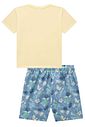 Conjunto de camiseta em meia malha e bermuda em nylon ergonomic com elastano 95161 Johnny Fox Teen Menino