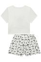 Conjunto de pijama com blusa em malha fresh e shorts em malha comfy 95077 Vic Teen Menina