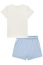 Conjunto de blusa em cotton e shorts saia em canelado liz 96274 Infanti Infantil Menina Conjunto de blusa em cotton e shorts saia em canelado liz 96274 Infanti Infantil Menina