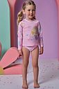 Conjunto de blusa e calcinha em malha UV dry com proteção UV 50+ 95313 Infanti Infantil Menina