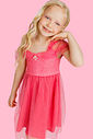 Fantasia de Princesa (Vestido em malha e tule brilho) 97606 Kukiê Infantil Menina