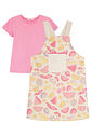 Conjunto de blusa em cotton e salopete em moletom linho 97133 Kukiê Infantil Menina Conjunto de blusa em cotton e salopete em moletom linho 97133 Kukiê Infantil Menina