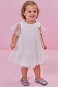 Vestido em tule laços foil 98857 Kukiê Bebê Menina