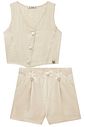 Conjunto de colete e shorts em tecido plano viscose sense 98581 Lilimoon Teen Menina