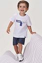 Conjunto de camiseta em meia malha e bermuda em cotton jeans com elastano 99261 Johnny Fox Teen Menino Conjunto de camiseta em meia malha e bermuda em cotton jeans com elastano 99261 Johnny Fox Teen Menino