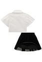 Conjunto de camisa em tricoline com elastano e saia em tule. Com shorts embutido 97193 Infanti Infantil Menina Conjunto de camisa em tricoline com elastano e saia em tule. Com shorts embutido 97193 Infanti Infantil Menina