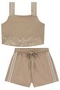 Conjunto de regata e shorts em sarja com elastano 94965 Vic Teen Menina Conjunto de regata e shorts em sarja com elastano 94965 Vic Teen Menina