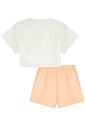 Conjunto de blusa em malha power e short saia em sarja com elastano 96788 Kukiê Infantil Menina
