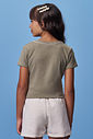 Conjunto de blusa em cotton e shorts em moletom sem pelúcia 98493 Vic Teen Menina Conjunto de blusa em cotton e shorts em moletom sem pelúcia 98493 Vic Teen Menina