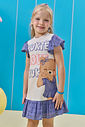 Vestido em molecotton e tecido laise 93684 Kukiê Infantil Menina