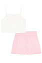 Conjunto de top cropped em poliamida e shorts em air tech 96966 Kukiê Infantil Menina