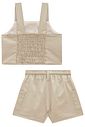 Conjunto de regata e shorts em sarja com elastano 98507 Vic Teen Menina Conjunto de regata e shorts em sarja com elastano 98507 Vic Teen Menina