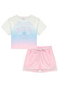 Conjunto de blusa em malha com proteção UV50+ e shorts em air tech e tela 96958 Kukiê Infantil Menina Conjunto de blusa em malha com proteção UV50+ e shorts em air tech e tela 96958 Kukiê Infantil Menina