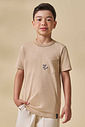 Camiseta em malha mesclada 95653 LucBoo Infantil Menino
