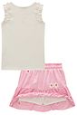Conjunto de regata em canelado liz com saia em tricoline bordado. Com shorts embutido 98824 Infanti Infantil Menina Conjunto de regata em canelado liz com saia em tricoline bordado. Com shorts embutido 98824 Infanti Infantil Menina