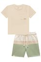 Conjunto de camiseta em meia malha e bermuda em moletom sem pelúcia 96823 Johnny Fox Teen Menino Conjunto de camiseta em meia malha e bermuda em moletom sem pelúcia 96823 Johnny Fox Teen Menino