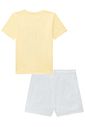 Conjunto de camiseta comfy em meia malha e shorts em sarja com elastano 96310 Lilimoon Teen Menina